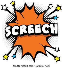 Screech Pop Art Comicblasen buchen Soundeffekte