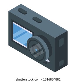 Screen action camera icon. Isometric of screen action camera vector icon for web design isolated on white background