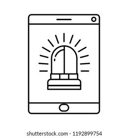 screen alarm message on isolated icon