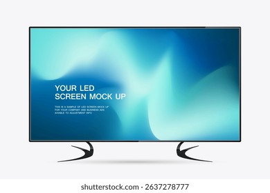 The screen appears to support dynamic content, allowing for real-time updates, making it ideal for promotions, announcements, or live data. vector and illustration