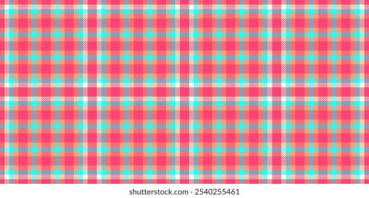 Screen background pattern seamless, veil vector tartan check. Clan texture textile plaid fabric in red and light salmon colors palette.