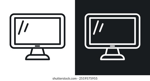Icono blanco y negro de la pantalla.