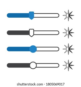 screen brightness contrast flat icon for apps or website