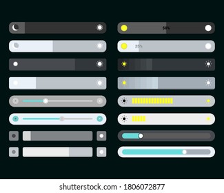 Screen brightness control panel template. Illustration vector