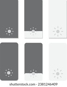 Screen brightness control. Vector illustration. Smartphone light level icon