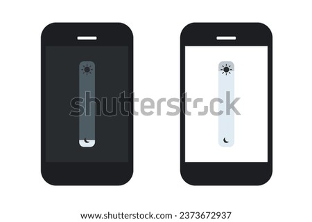 Screen brightness mobile phone. Illustration vector