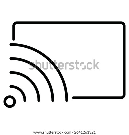 Screen cast icon simple flat icon vector symbol