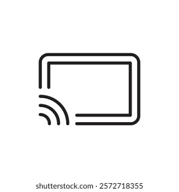 Screen cast icon Simple thin outline