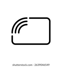 Screen Cast Icon, Vector Illustration, Symbol, Design Logo Template Pictogram, for UI or UX Isolated on White for Mobile App, Editable