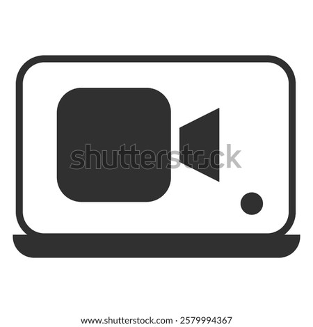 Screen cast icon vector illustration with white background.