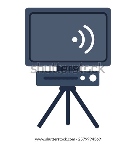 Screen cast icon vector illustration with white background.