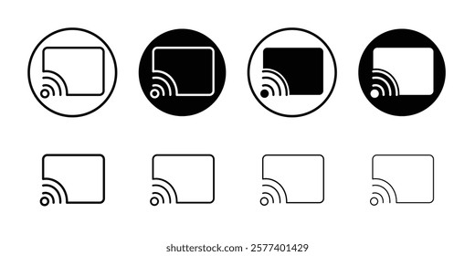 Screen cast icon Vector logo set flat