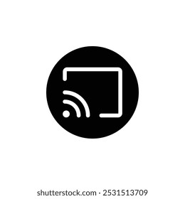 Screen cast icon web design in vector