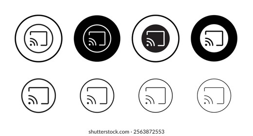 Screen cast icon web design in vector