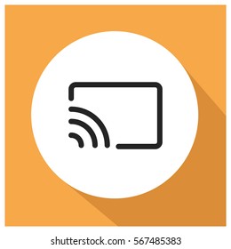 screen cast vector icon