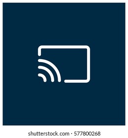 screen cast vector icon