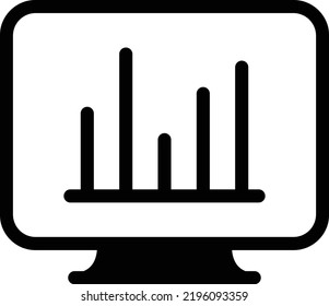 screen chart Vector illustration on a transparent background.Premium quality symbols.Glyphs vector icon for concept and graphic design.