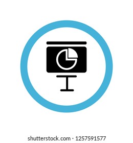 screen with circular graphic of business icon symbol. Premium quality isolated screen with circular graphic of business vector icon in trendy style. screen with circular graphic of business element.