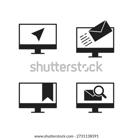 Screen collection with mail and bookmark