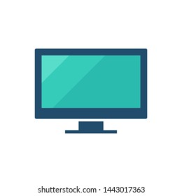Screen computer logo template, vector monitor icon design