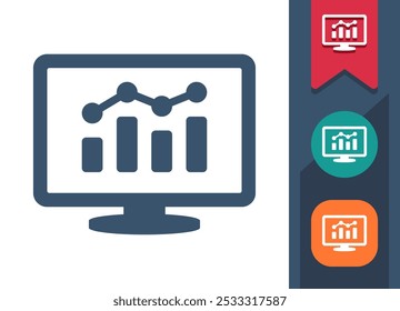 Screen, Computer Monitor, TV Icon. Professional, pixel perfect icon. EPS 10 format.