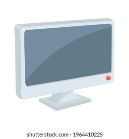 Screen Computer Sign Emoji Icon Illustration. Display Vector Symbol Emoticon Design Clip Art Sign Comic Style.