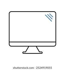 screen concept line icon. Simple element illustration. screen concept outline symbol design.