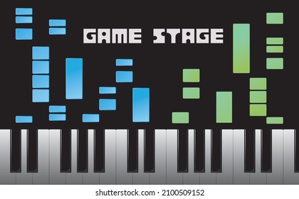 Screen for creating songs on a computer