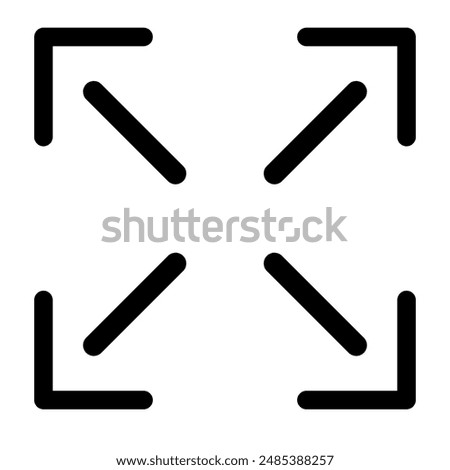 screen customization simple icon - icon line vector - user interface UI icon