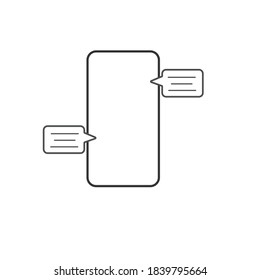 Screen Design With Dialog Message Icon 