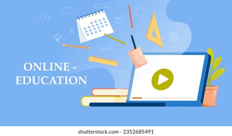 Bildschirmgestaltung einer einseitigen Website zum Thema Bildung