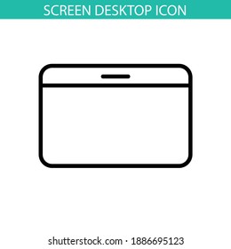 Screen desktop icon, vector eps 10