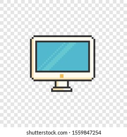 screen display appliance pixel flat vector illustration icon
