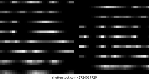 Pantalla con líneas de escaneo y problemas de fondo abstracto en blanco y negro