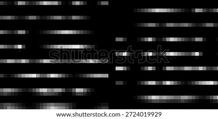 Screen display with scan lines and glitches black and white abstract background