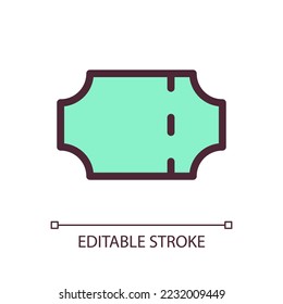 Screen enlarging pixel perfect RGB color ui icon. Display size changing tool. Simple filled line element. GUI, UX design for mobile app. Vector isolated pictogram. Editable stroke. Arial font used
