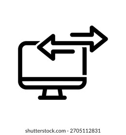 Intercambio de pantalla, flechas bidireccionales