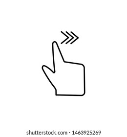 Screen, finger, swipe icon. Element of corruption icon. Thin line icon on white background