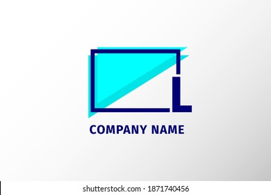 screen frame letter L. modern and stand out professional corporate logo