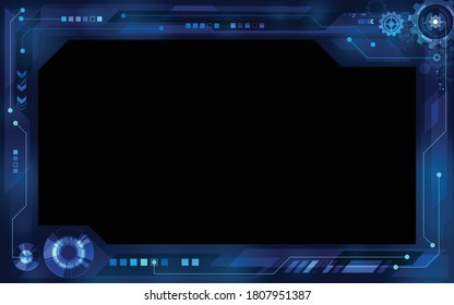 Screen frame technology pattern vector picture