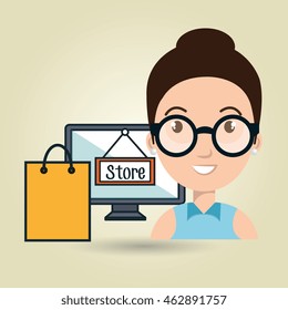 screen gears system symbol vector illustracion eps 10