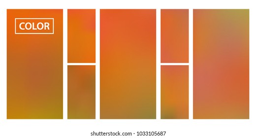 Screen gradient set with modern abstract backgrounds. Iridescent fluid cover for poster, banner, flyer and presentation. Template with screen gradient set for screens and mobile app. Rainbow color.