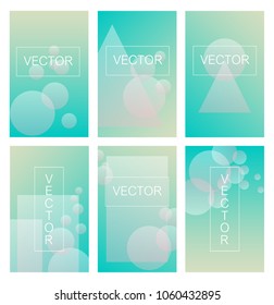Screen gradient set with modern abstract backgrounds. Colorful fluid cover for poster, banner, flyer and presentation. Trendy soft color. Template  for business infographic, social media, mobile app