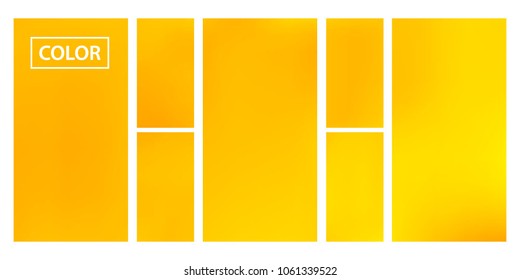 Screen gradient set with modern orange abstract backgrounds. Colorful fluid cover for poster, banner, flyer and presentation. Template with screen gradient set for screens and mobile app. Soft color.