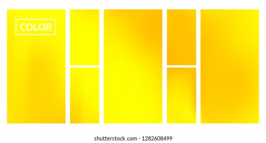 Screen gradient set with modern orange abstract backgrounds. Colorful fluid cover for poster, banner, flyer and presentation. Template with screen gradient set for screens and mobile app. Soft color.