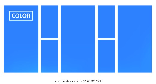 Screen gradient set with modern sky abstract backgrounds. Blue fluid cover for poster, banner, flyer and presentation. Template with screen gradient set for screens and mobile app. Trendy soft color.