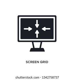 screen grid isolated icon. simple element illustration from electronic stuff fill concept icons. 