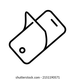 Screen Guard vector icon, useful for protecting phone screen. Editable black line vector illustration.