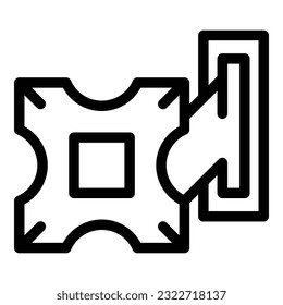 Screen house icon outline vector. Tv mount. Wall bracket
