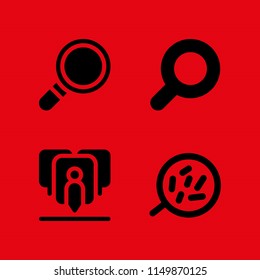 screen icon. 4 screen set with search, cells and web site vector icons for web and mobile app